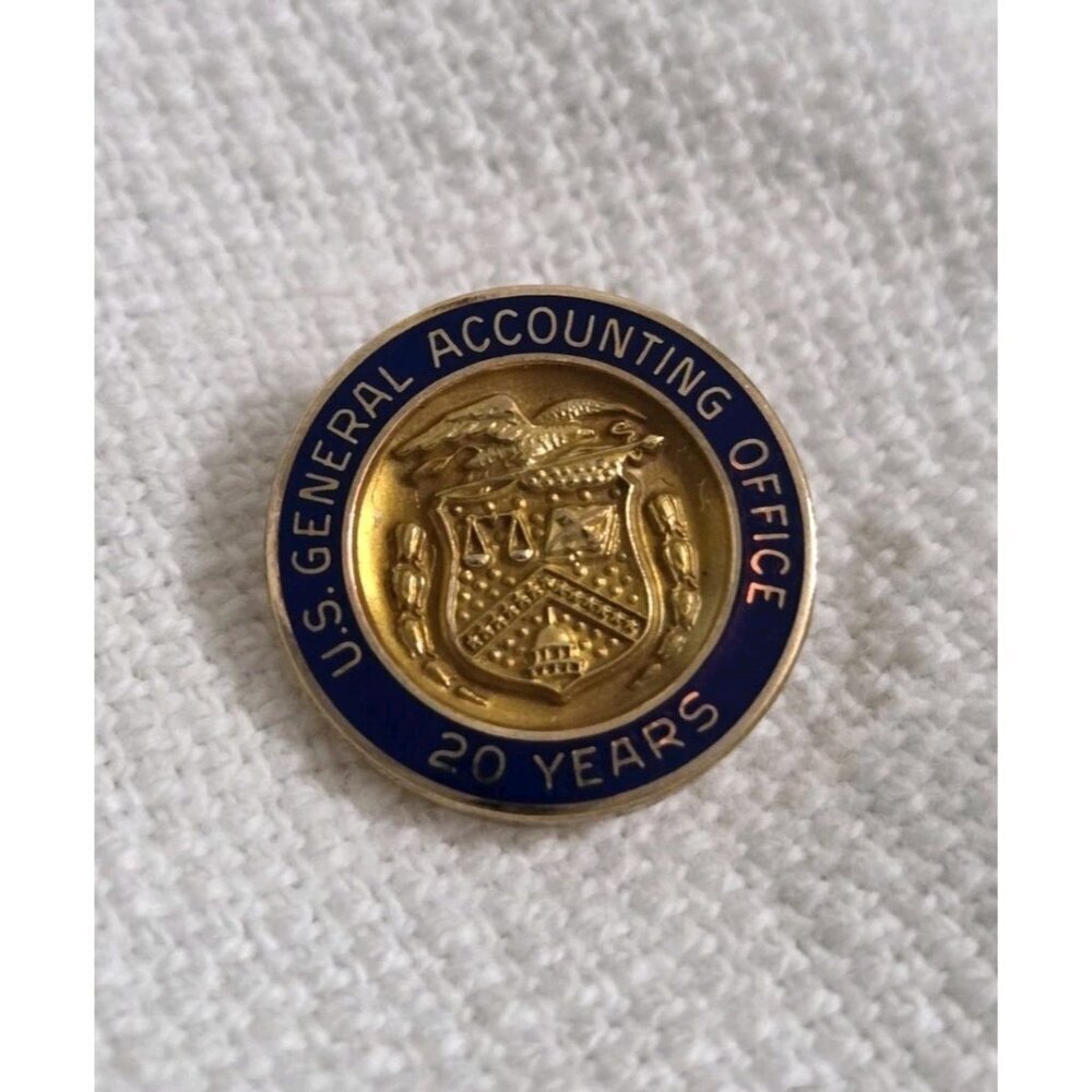 GAO General Accounting Office 10K Gold Career Pin Set 20/30/Retired Diamond 5g - Picture 2 of 13